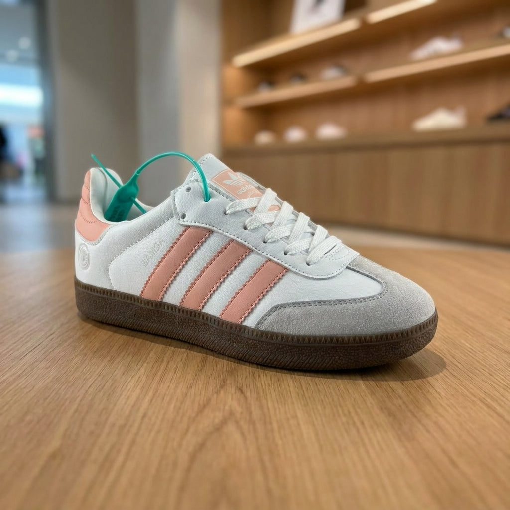 Adidas Samba OG Sneaker - White Clay Pink | حذاء رياضي رجالي - أبيض ووردي طيني