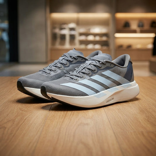 Adidas Adizero EVO Running Shoe - Gray Light Blue | حذاء جري رياضي رجالي - رمادي وأزرق فاتح