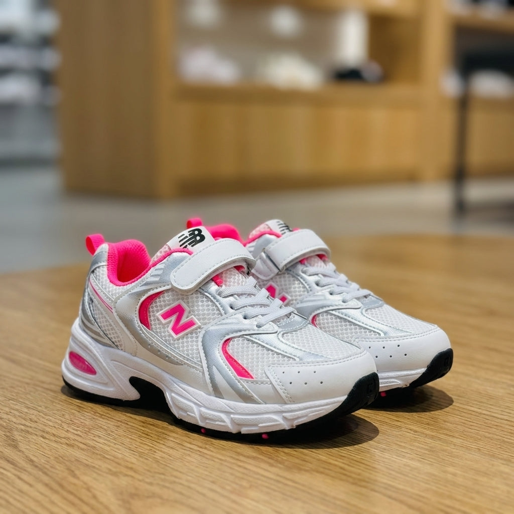 New Balance infant 530 Shoes - White Pink | حذاء رياضي للأطفال - أبيض ووردي