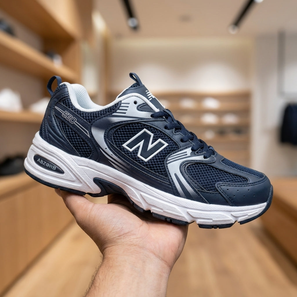New Balance 9060 Sneaker - Black White | حذاء رياضي رجالي - أسود وأبيض