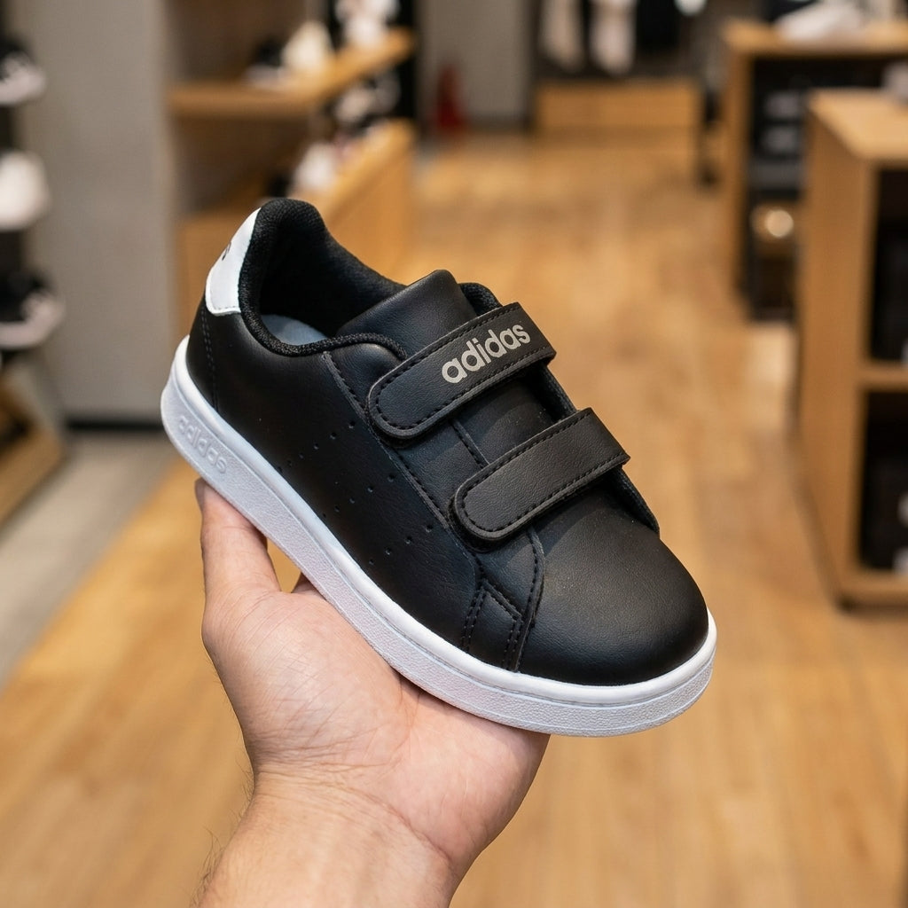 Adidas Advantage Base 2.0 Kids Shoe - Black | حذاء رياضي للأطفال - أسود
