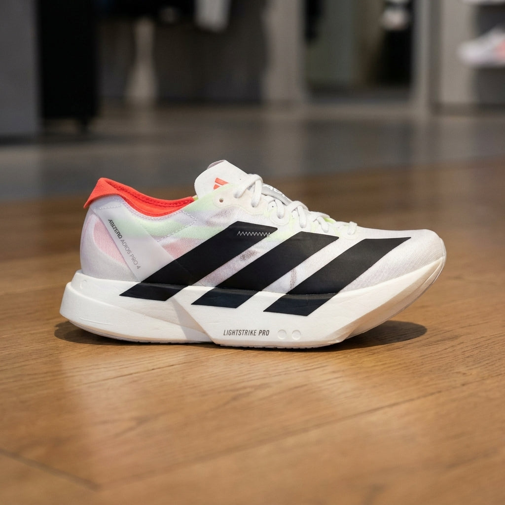 Adidas Adizero EVO Running Shoe - White Black | حذاء جري رياضي رجالي - أبيض وأسود
