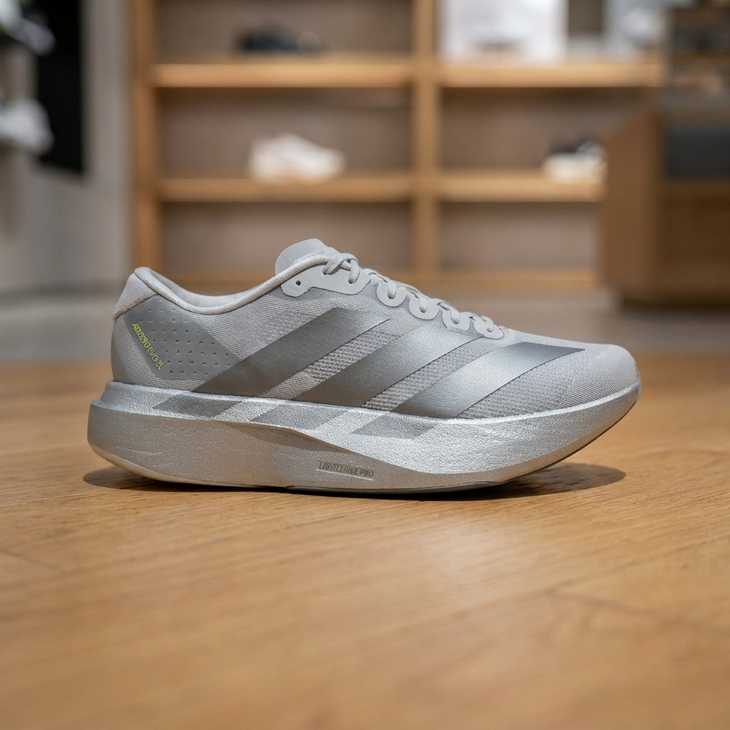 Adidas Adizero EVO Running Shoe - Silver | حذاء جري رياضي رجالي - فضي