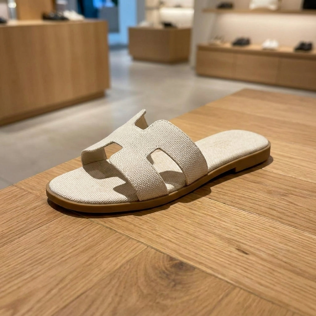 Oran Flat - Beige | صندل فلات نسائي - بيج