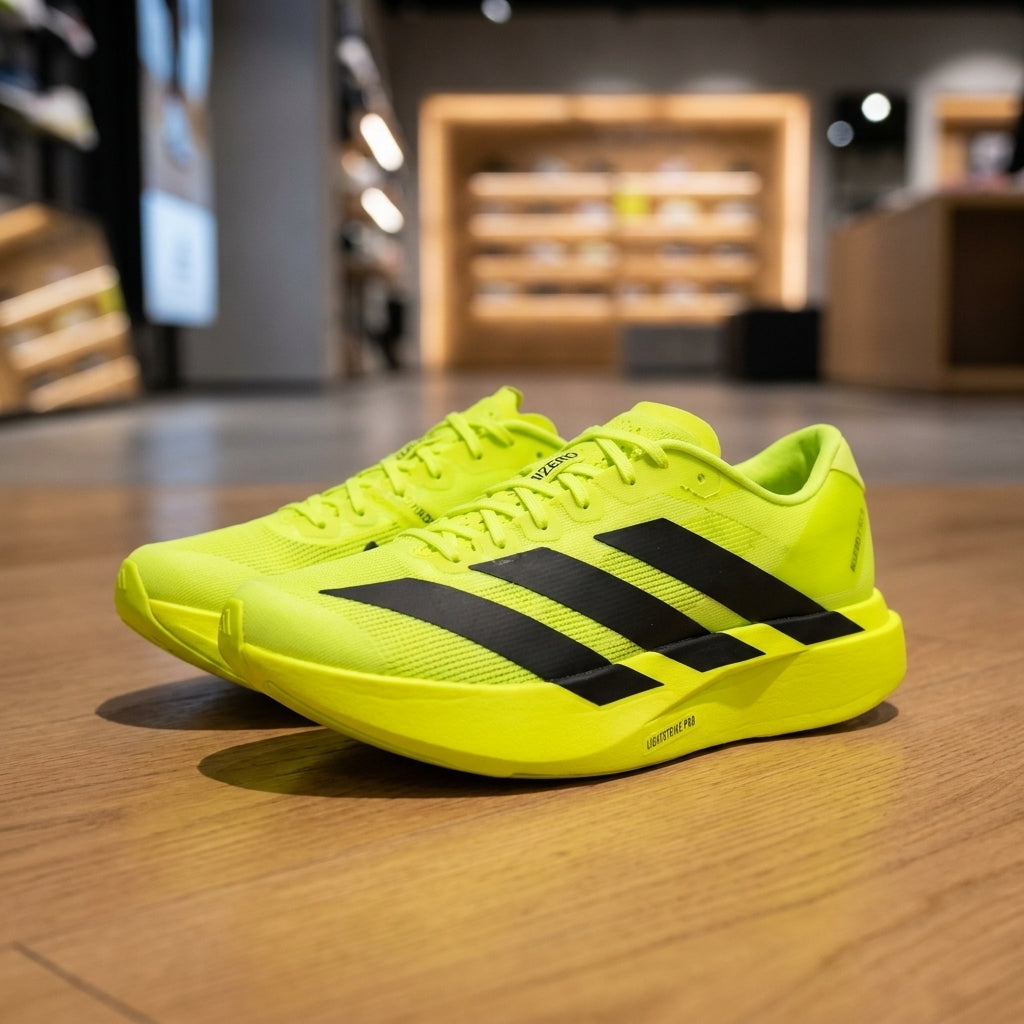 Adidas Adizero EVO Running Shoe - Lemon Black | حذاء جري رياضي رجالي - ليموني وأسود