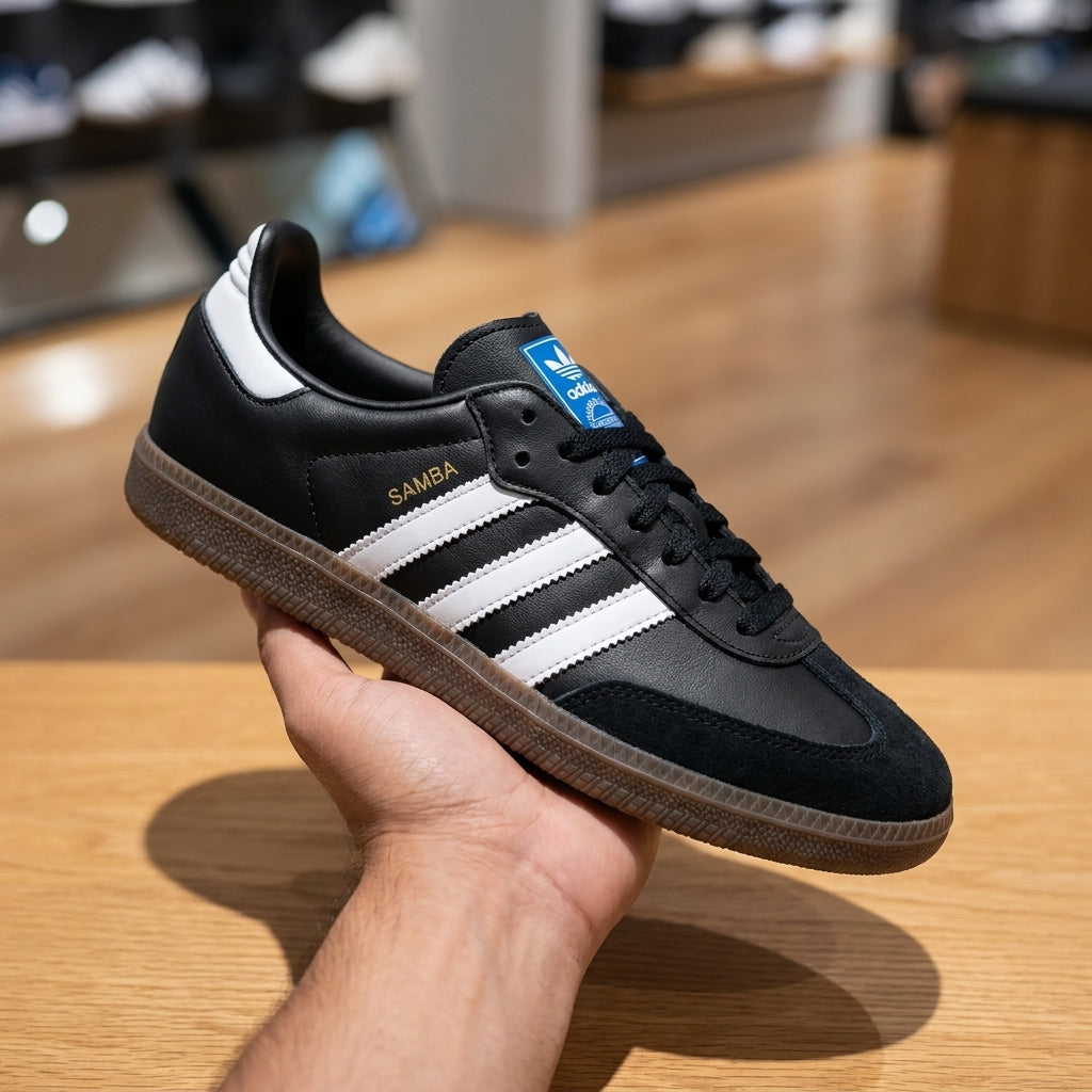 Adidas Samba OG Sneaker - Black White | حذاء رياضي رجالي - أسود وأبيض