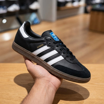 Adidas Samba OG Sneaker - Black White | حذاء رياضي رجالي - أسود وأبيض