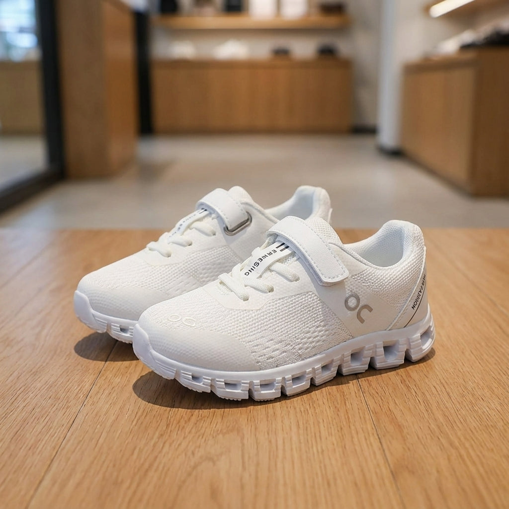 On Cloud Kids Sneaker - White | حذاء رياضي للأطفال - أبيض