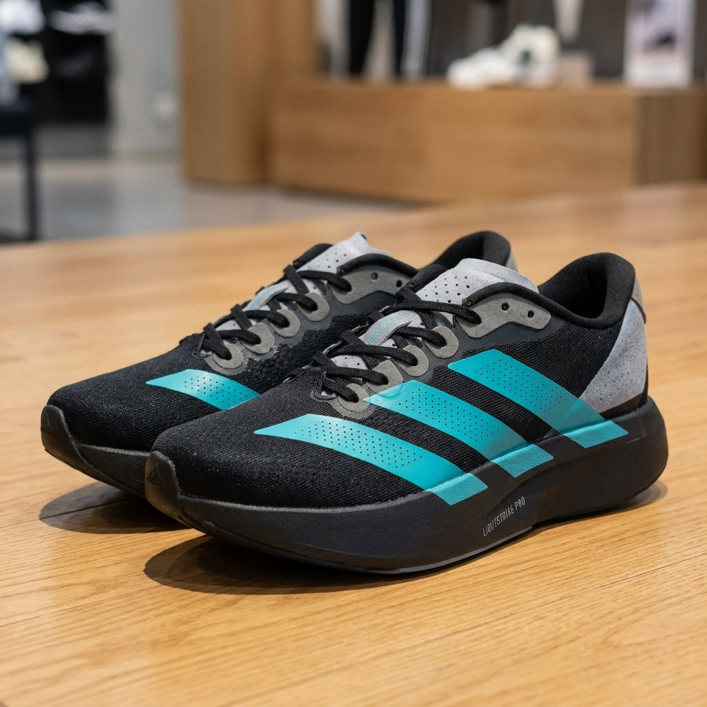 Adidas Adizero EVO Running Shoe - Black Green | حذاء جري رياضي رجالي - أسود وأخضر