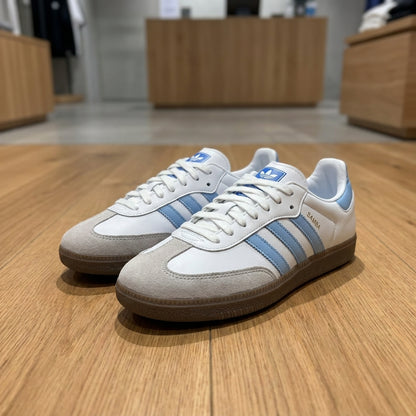 Adidas Samba OG Sneaker - White Sky Blue | حذاء رياضي رجالي - أبيض وأزرق سماوي