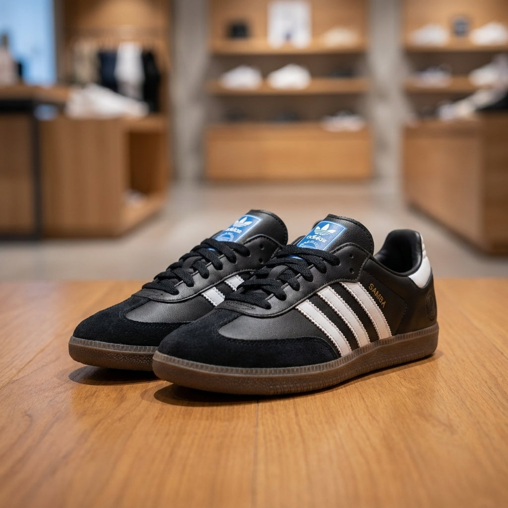 Adidas Samba OG Sneaker - Black White | حذاء رياضي رجالي - أسود وأبيض