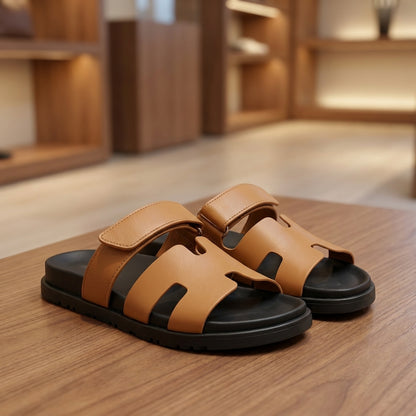 Hermes Chypre Sandals - Brown | صندل - بني