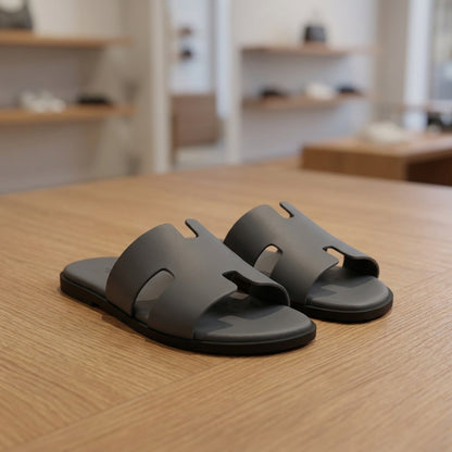 Hermes Izmir Sandals - Dark Gray | صندل - رمادي غامق