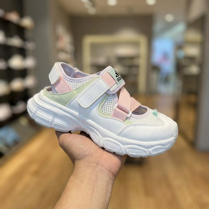 Adidas Sandals - Pastel Pink Green | صندل نسائي - وردي فاتح وأخضر