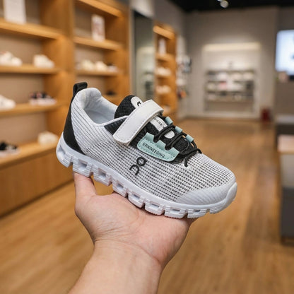 On Cloud Running Kids Shoe - Gray | حذاء رياضي للأطفال - رمادي