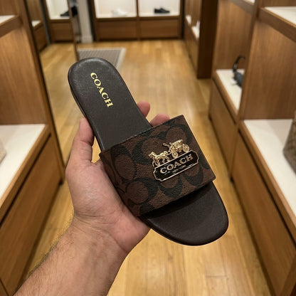 Coach New York Slides - Brown | صندل - بني