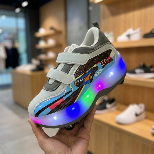 Nexus Sparkle-Stride Light-Up Wheel Sneakers