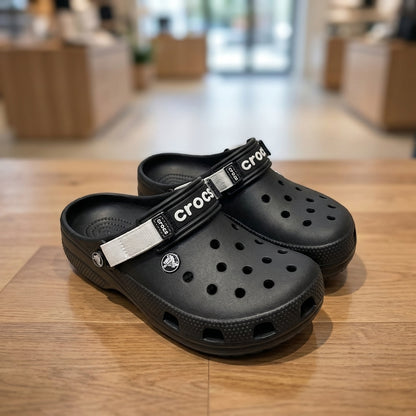 Crocs Classic Turbo-Strap Clog - Black | قبقاب - أسود
