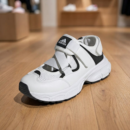 Adidas Sandals - White Black | صندل نسائي - أبيض وأسود