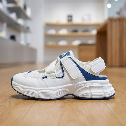 Adidas Sandals - White Blue | صندل نسائي - أبيض وأزرق