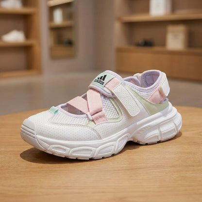 Adidas Sandals - Pastel Pink Green | صندل نسائي - وردي فاتح وأخضر