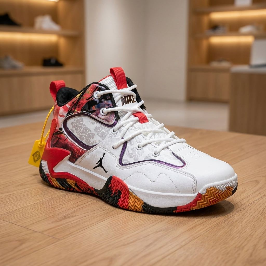 Air Jordan Zion 2 - Red White | حذاء رياضي رجالي - أحمر وأبيض