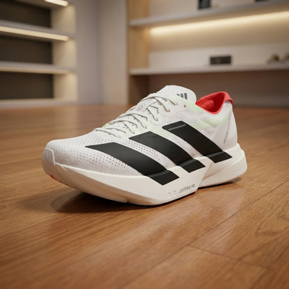 Adidas Adizero EVO Running Shoe - White Black | حذاء جري رياضي رجالي - أبيض وأسود