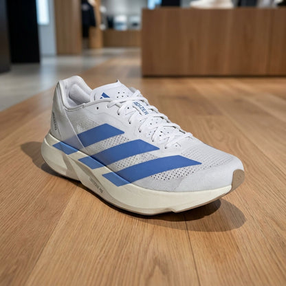 Adidas Adizero EVO Running Shoe - White Blue | حذاء جري رياضي رجالي - أبيض وأزرق