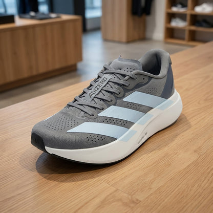 Adidas Adizero EVO Running Shoe - Gray Light Blue | حذاء جري رياضي رجالي - رمادي وأزرق فاتح
