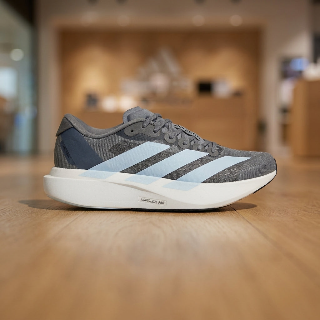 Adidas Adizero EVO Running Shoe - Gray Light Blue | حذاء جري رياضي رجالي - رمادي وأزرق فاتح