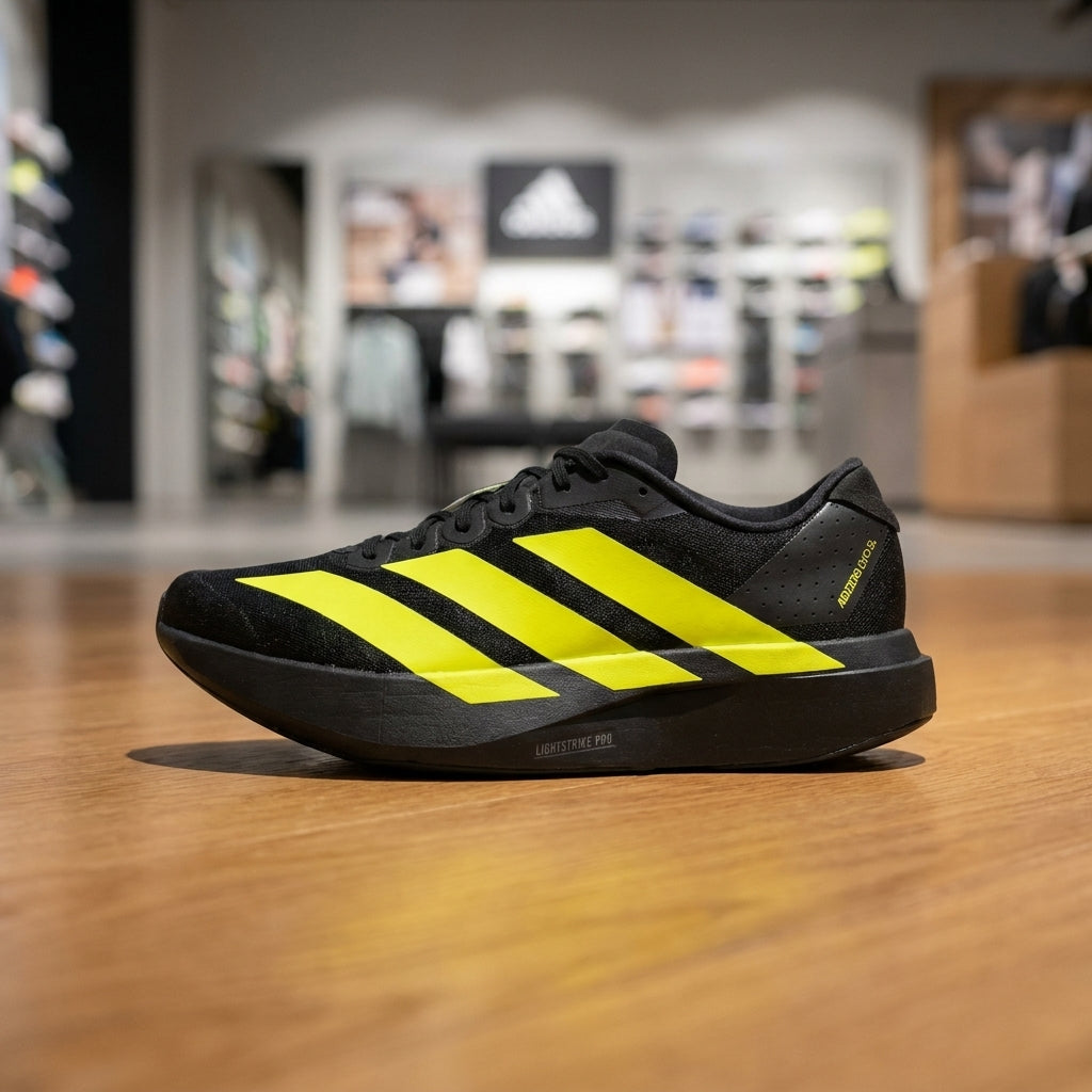 Adidas Adizero EVO Running Shoe - Black Lemon | حذاء جري رياضي رجالي - أسود وليموني