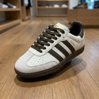 Adidas Samba OG Sneaker - White Brown | حذاء رياضي رجالي - أبيض وبني