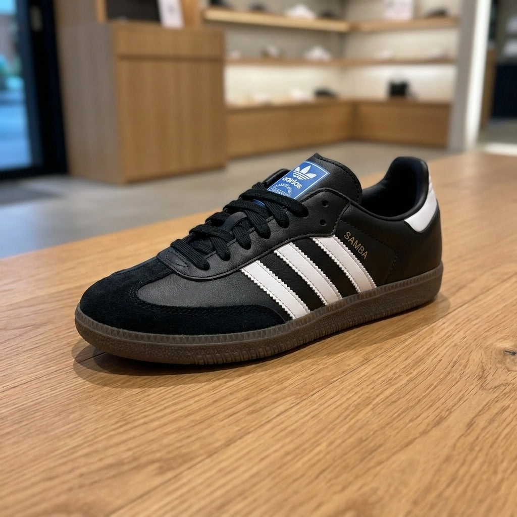Adidas Samba OG Sneaker - Black White | حذاء رياضي رجالي - أسود وأبيض