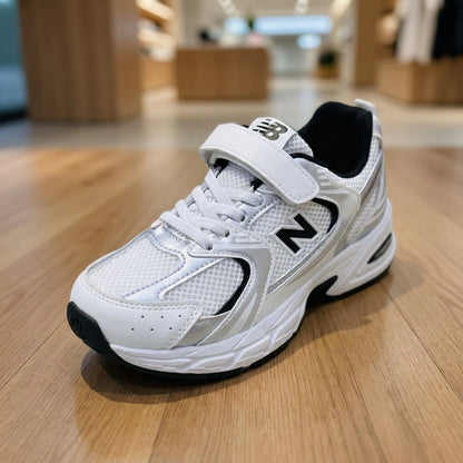 New Balance infant 530 Shoes - White Silver | حذاء رياضي للأطفال - أبيض وفضي