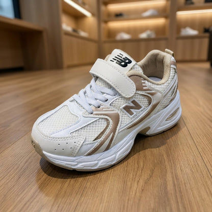New Balance infant 530 Shoes - Beige White | حذاء رياضي للأطفال - بيج وأبيض