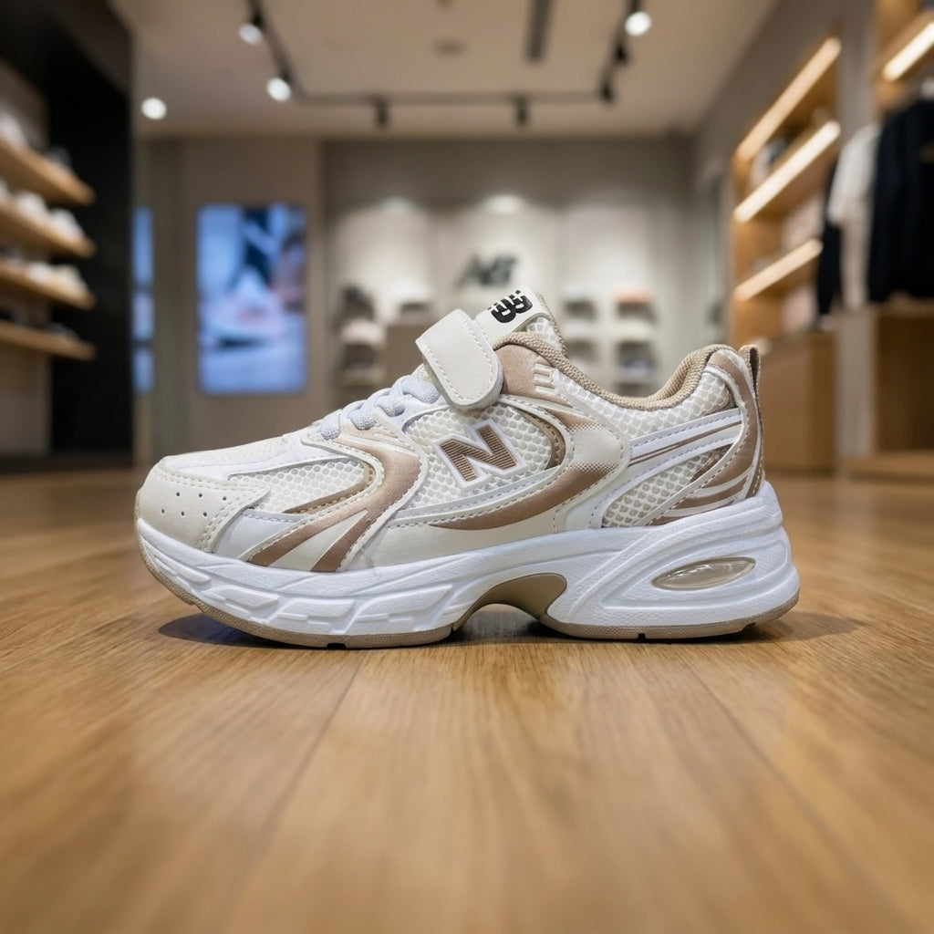 New Balance infant 530 Shoes - Beige White | حذاء رياضي للأطفال - بيج وأبيض