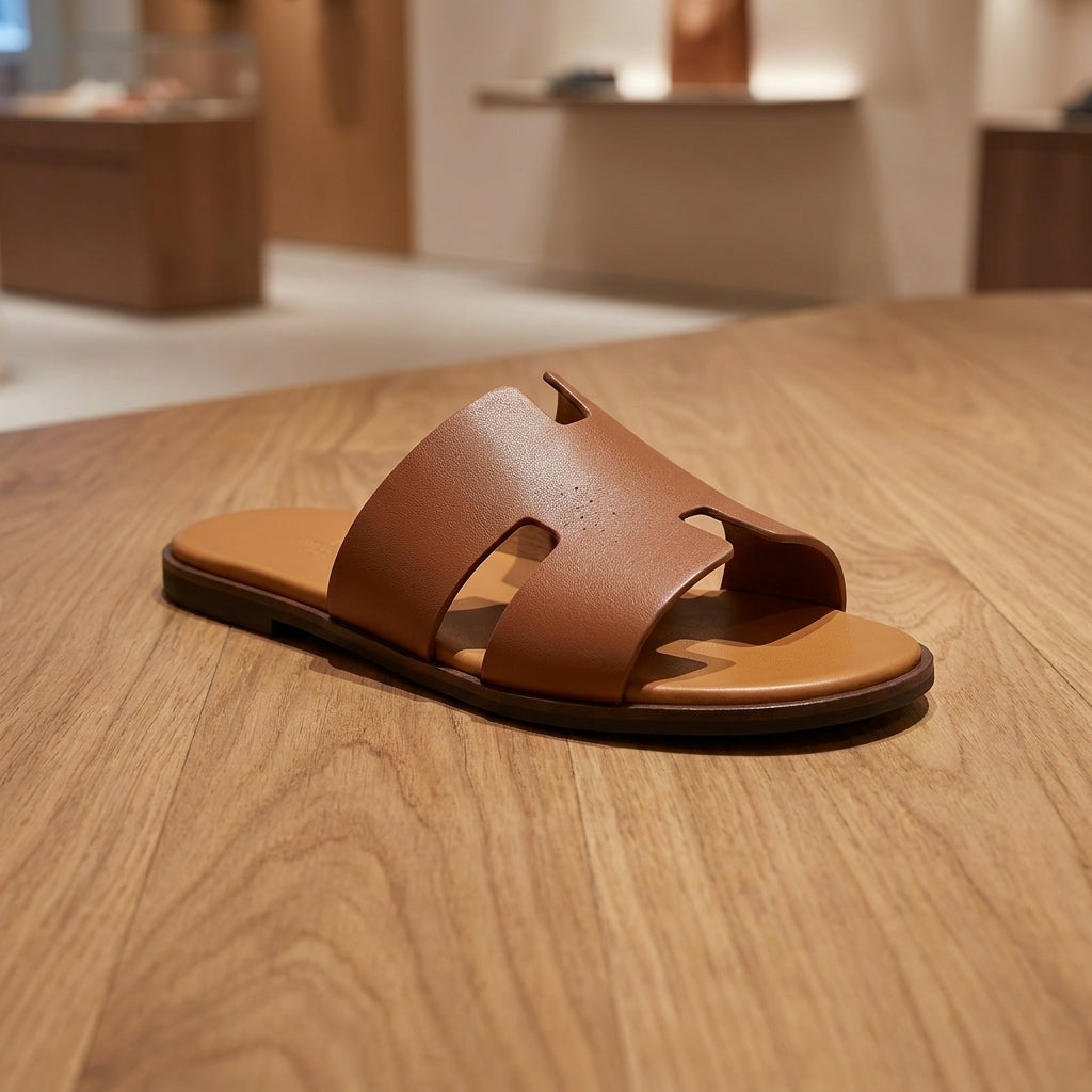 Hermes Izmir Sandals - Brown | صندل - بني