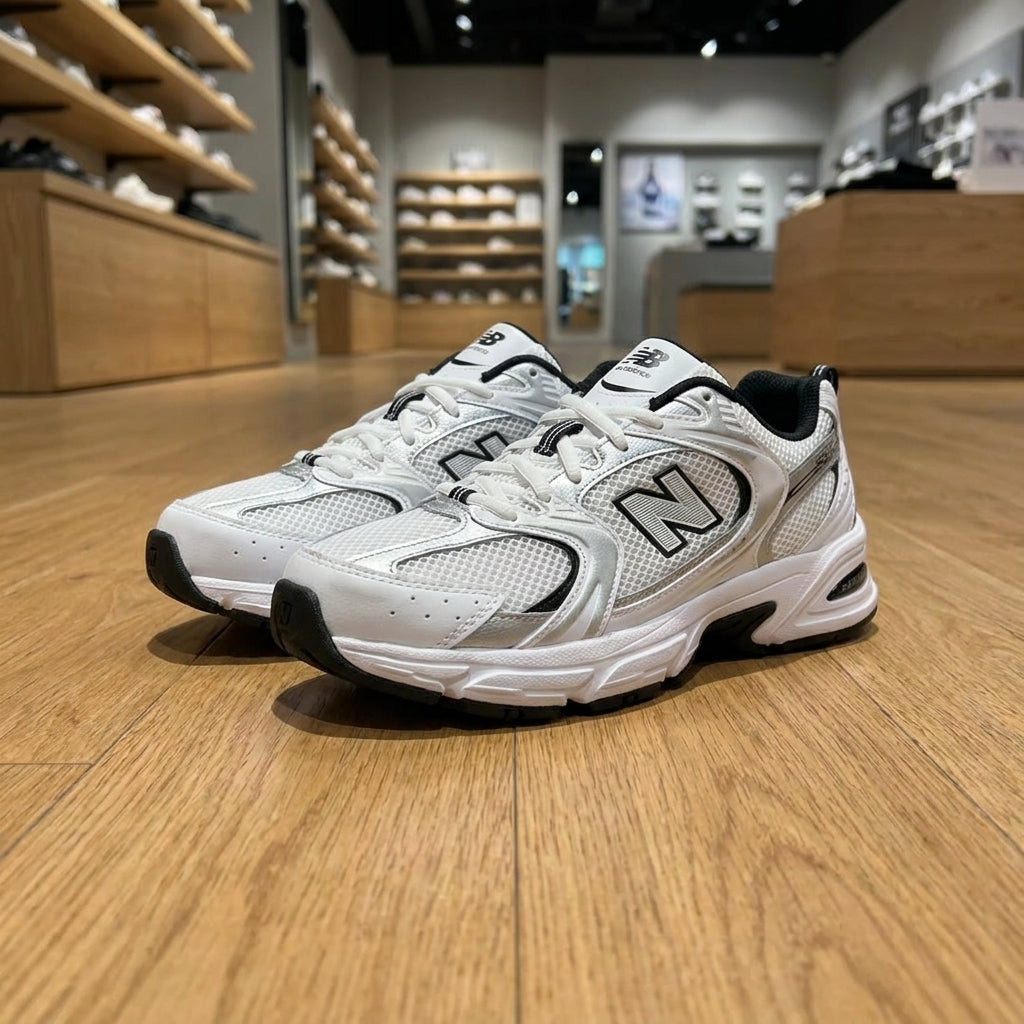 New Balance 9060 Sneaker - Silver White | حذاء رياضي رجالي - فضي وأبيض
